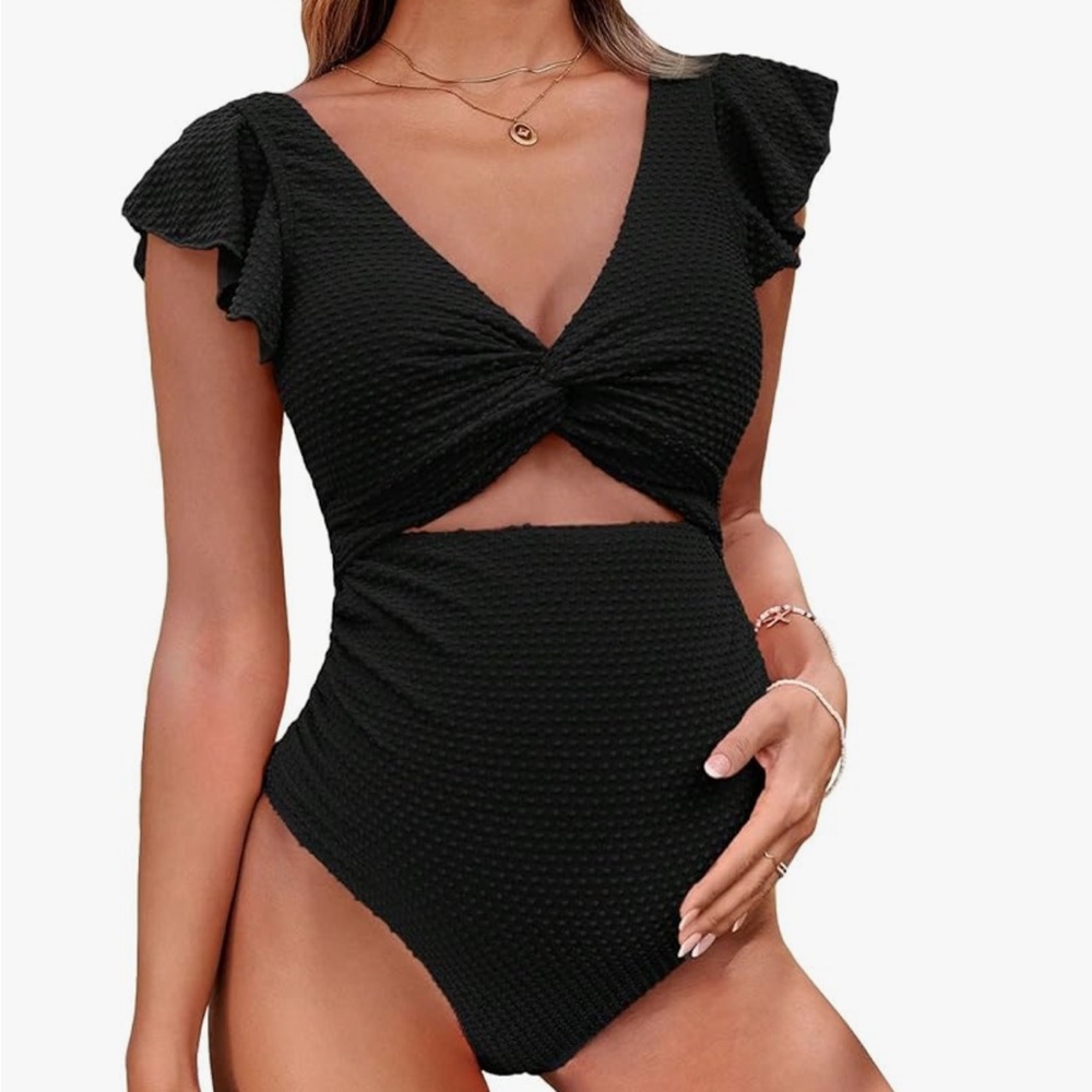 OYOANGLE Women's Maternity One Piece Swimsuits